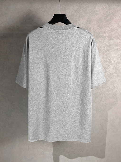 バレンシアガ発泡クルーネック半袖Tシャツ