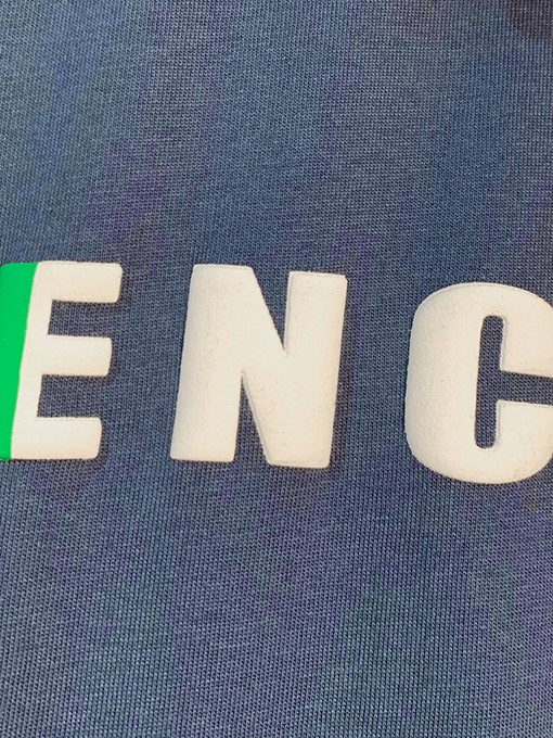 バレンシアガ発泡クルーネック半袖Tシャツ