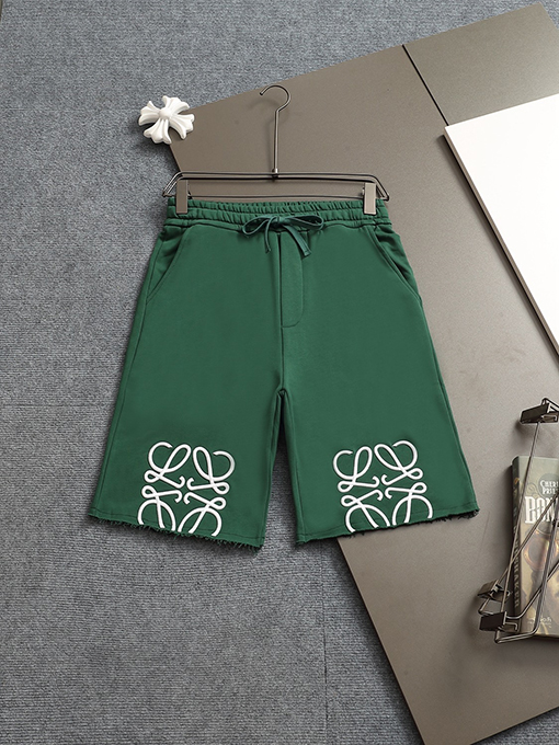 ロエベクラシックなロゴ刺繍ショーツ
