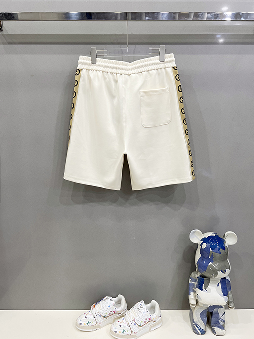 グッチクラシックなダブルGアルファベットロゴウェビングショーツ