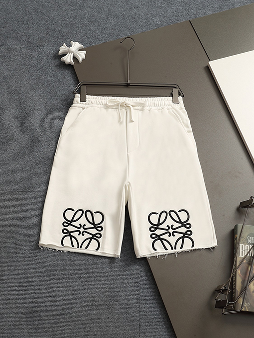 ロエベクラシックなロゴ刺繍ショーツ