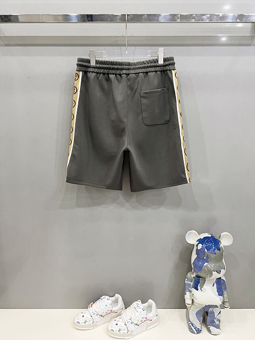 グッチクラシックなダブルGアルファベットロゴウェビングショーツ