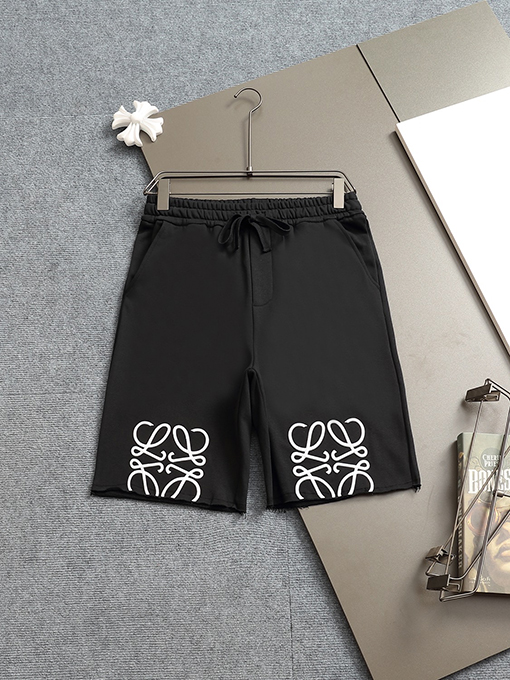 ロエベクラシックなロゴ刺繍ショーツ