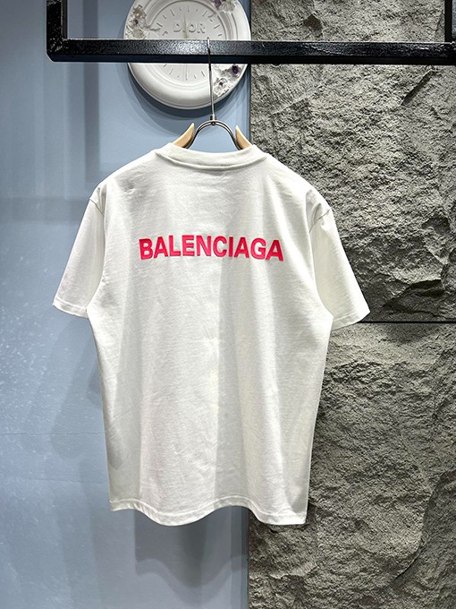 バレンシアガ新しいプレス文字半袖Tシャツ