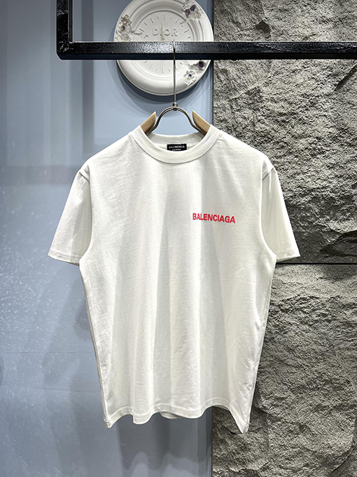 バレンシアガ新しいプレス文字半袖Tシャツ