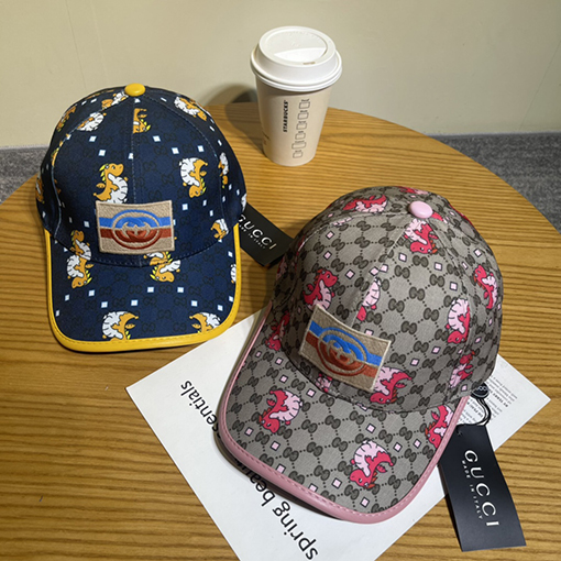 グッチハードトップ刺繍ベースボールキャップ