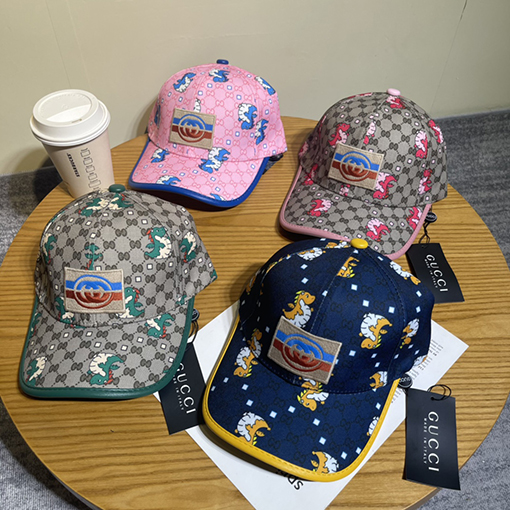 グッチハードトップ刺繍ベースボールキャップ
