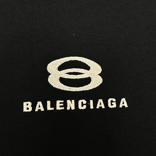 バレンシアガコピーダブルリング刺繍衝半袖Tシャツ