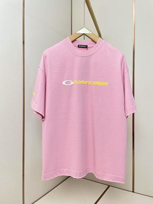 バレンシアガコピー新しい環状シリコン文字Tシャツ