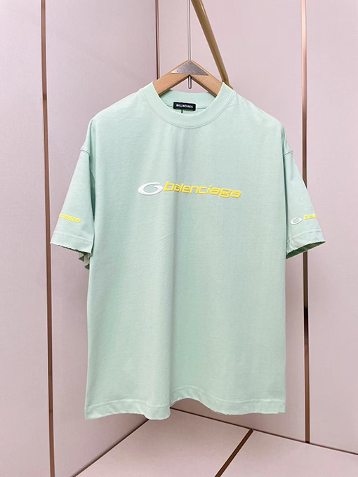 バレンシアガコピー新しい環状シリコン文字Tシャツ