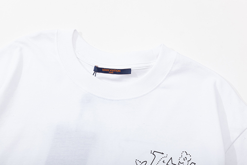 ルイヴィトン点線の文字プリントTシャツ