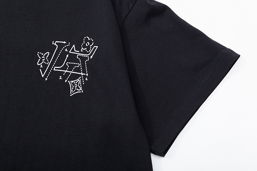 ルイヴィトン点線の文字プリントTシャツ
