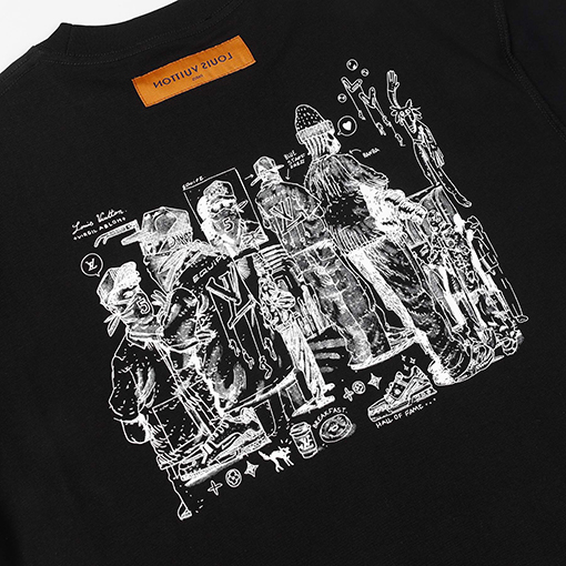 ルイヴィトン前後プリントLOGOTシャツ