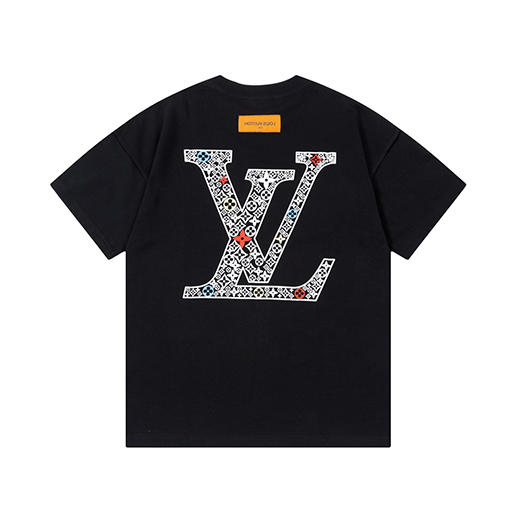 ルイヴィトンスーパーコピーアルファベットのモノグラムプリントTシャツ