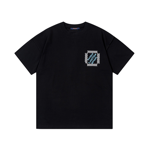 ルイヴィトンスーパーコピーアルファベットのモノグラムプリントTシャツ
