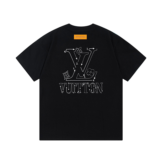 ルイヴィトン点線の文字プリントTシャツ