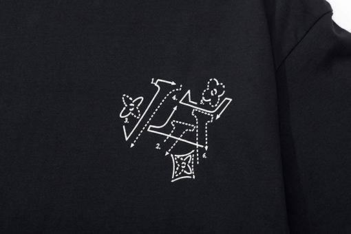 ルイヴィトン点線の文字プリントTシャツ