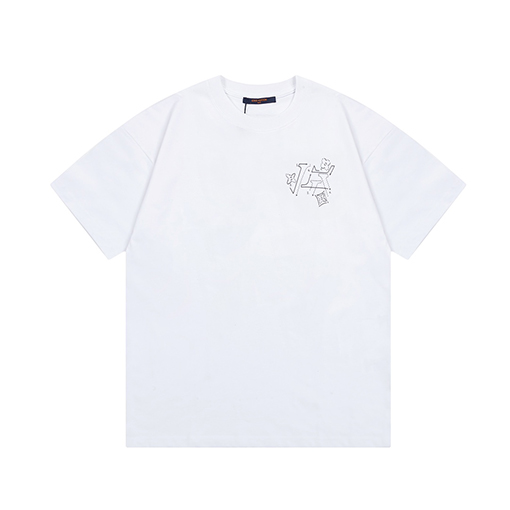 ルイヴィトン点線の文字プリントTシャツ
