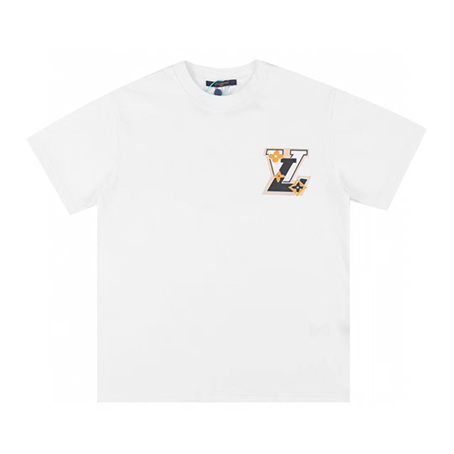 ルイヴィトンパッチワークロゴプリントTシャツ半袖シャツ