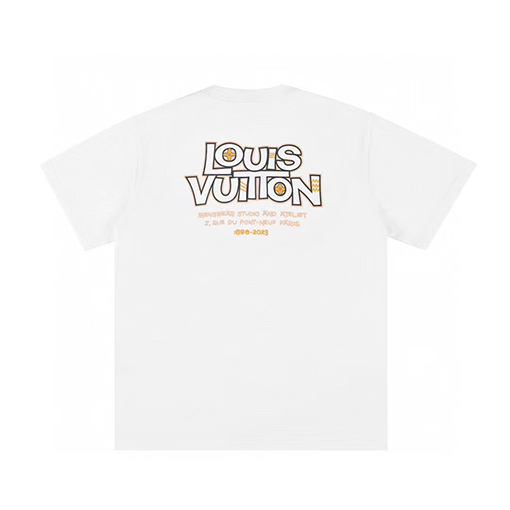 ルイヴィトンパッチワークロゴプリントTシャツ半袖シャツ