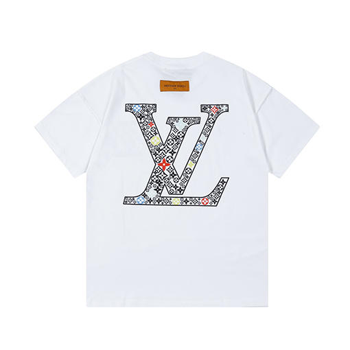 ルイヴィトンスーパーコピーアルファベットのモノグラムプリントTシャツ