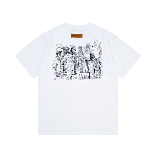 ルイヴィトン前後プリントLOGOTシャツ