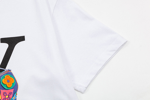 ルイヴィトンコピー落書き文字ハンドバッグプリントTシャツ