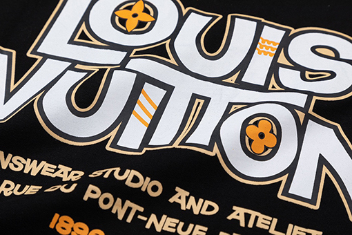 ルイヴィトンパッチワークロゴプリントTシャツ半袖シャツ