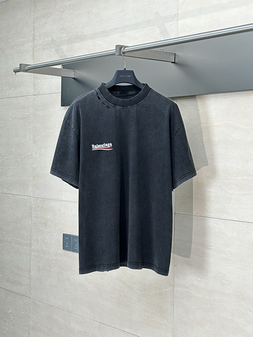 バレンシアガスーパーコピー新しいコーラ古い磨かれた半袖Tシャツ