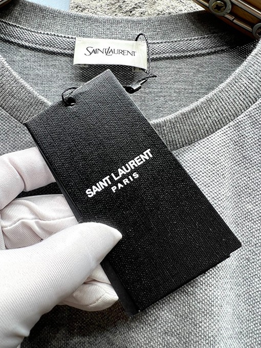 サンローランコピー小さな刺繍半袖Tシャツ