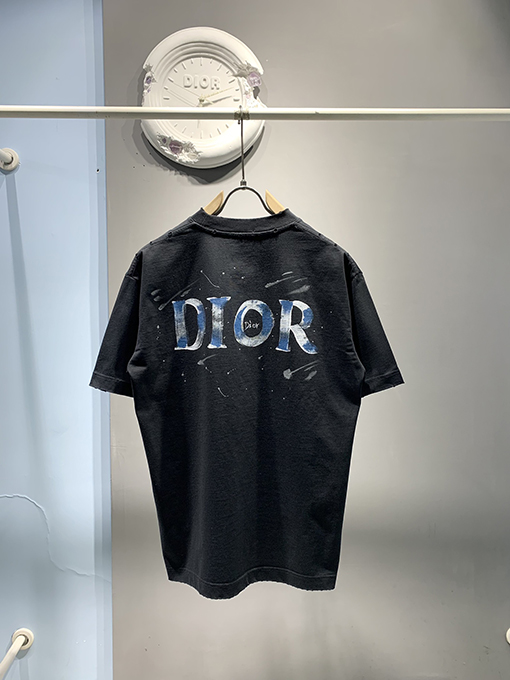 ディオール新しい手描きグラフィックTシャツ