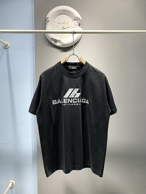 バレンシアガ新しい立体厚板ねじプリントTシャツ