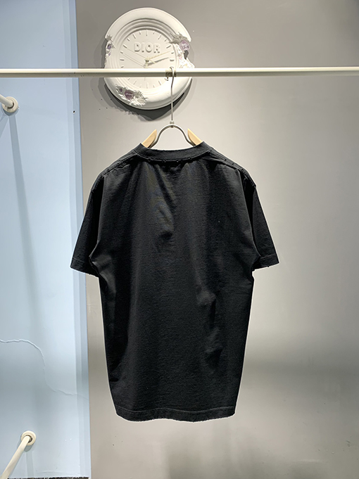 バレンシアガ新しい立体厚板ねじプリントTシャツ