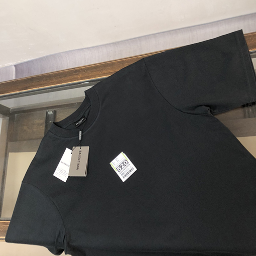 バレンシアガ25ssバレンタイン限定520タグ付箋丸首半袖Tシャツ