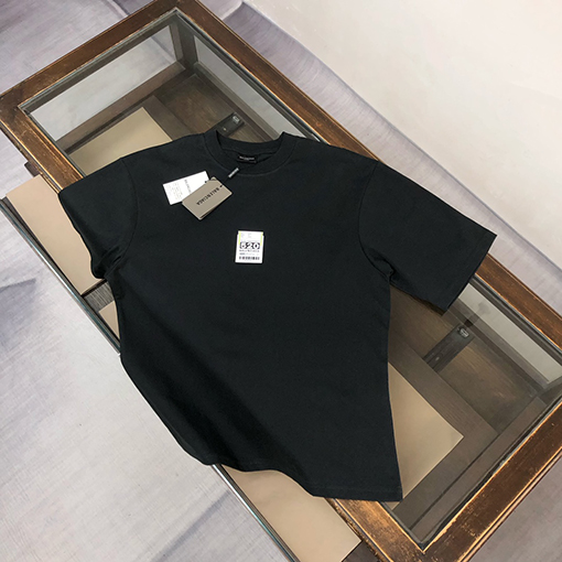 バレンシアガ25ssバレンタイン限定520タグ付箋丸首半袖Tシャツ