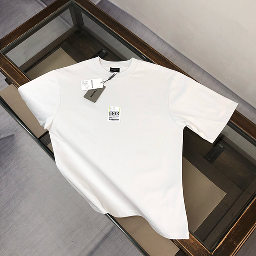 バレンシアガ25ssバレンタイン限定520タグ付箋丸首半袖Tシャツ