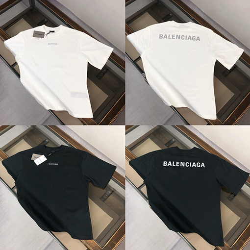 バレンシアガ25ssカップルラウンドネック半袖Tシャツ