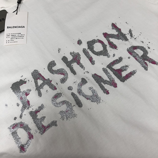 バレンシアガコピー カウンターカスタム生地半袖Tシャツ
