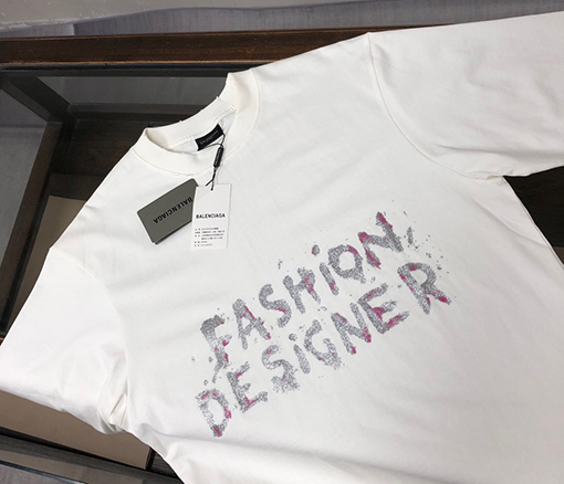 バレンシアガコピー カウンターカスタム生地半袖Tシャツ