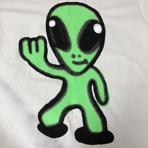 バレンシアガカップル夜光ラウンドネック半袖Tシャツ