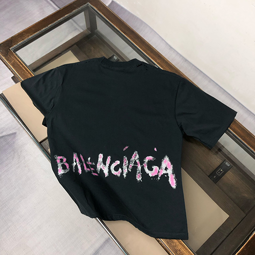 バレンシアガ カップルラウンドネック半袖Tシャツ