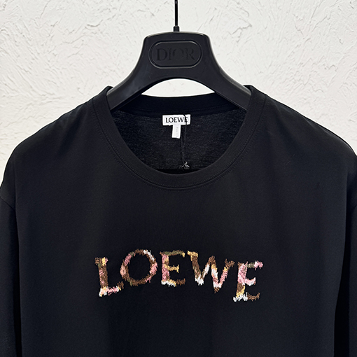 ロエベスーパーコピー多色刺繍半袖Tシャツ