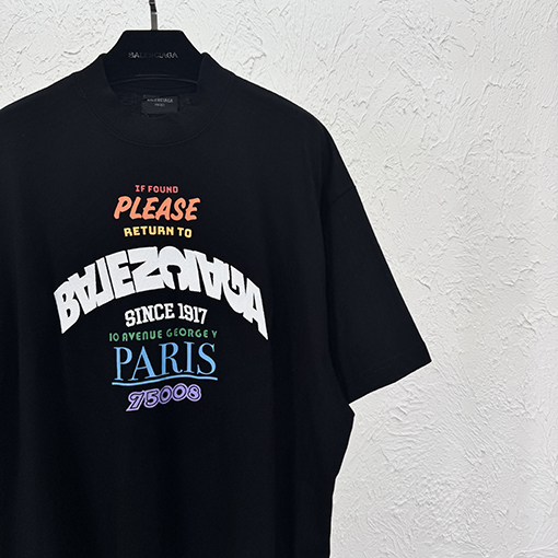 バレンシアガ限定刺繍半袖Tシャツ
