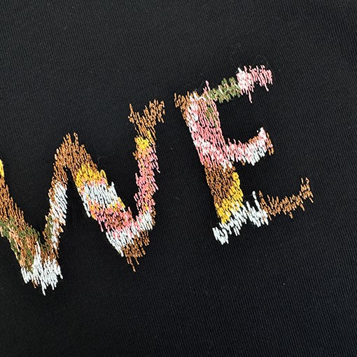 ロエベスーパーコピー多色刺繍半袖Tシャツ