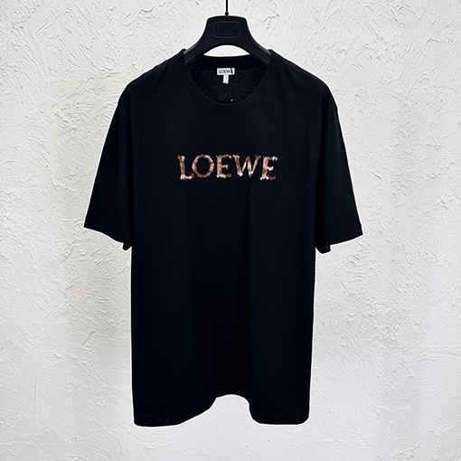 ロエベスーパーコピー多色刺繍半袖Tシャツ