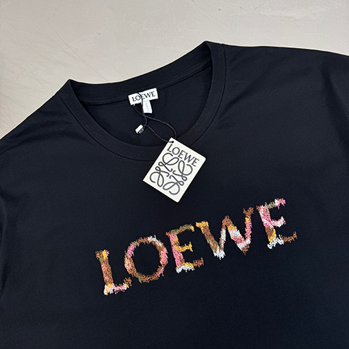 ロエベスーパーコピー多色刺繍半袖Tシャツ