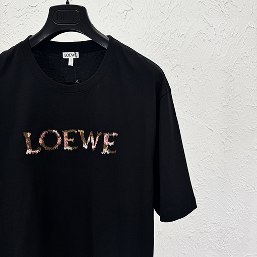 ロエベスーパーコピー多色刺繍半袖Tシャツ