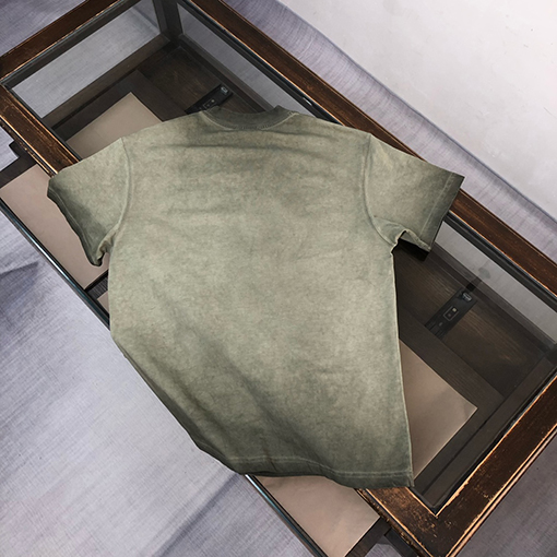 モンクレール 新しい重工炒め色水洗いクラシックダブルロゴ半袖Tシャツ