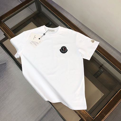 モンクレールスーパーコピー 新しいロゴ歯ブラシ刺繍半袖Tシャツ