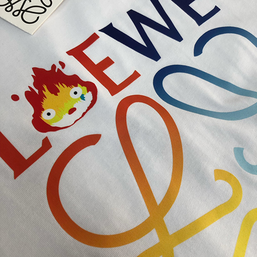 ロエベ ロゴプリント柄クルーネック半袖Tシャツ